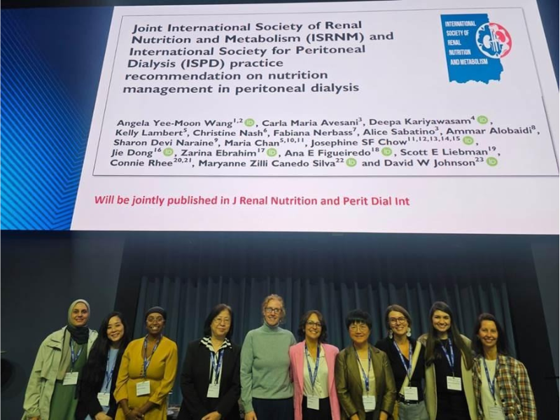 Deepa, third from the left, and co-authors share their work at International Congress of Renal Nutrition and Metabolism, in Berlin